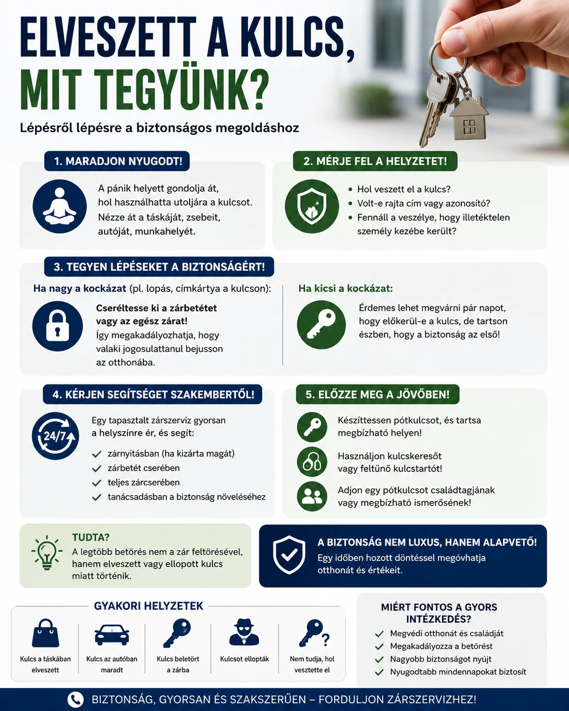 Elveszett a kulcs – mit tegyünk? Teljes útmutató a gyors és biztonságos megoldásokhoz